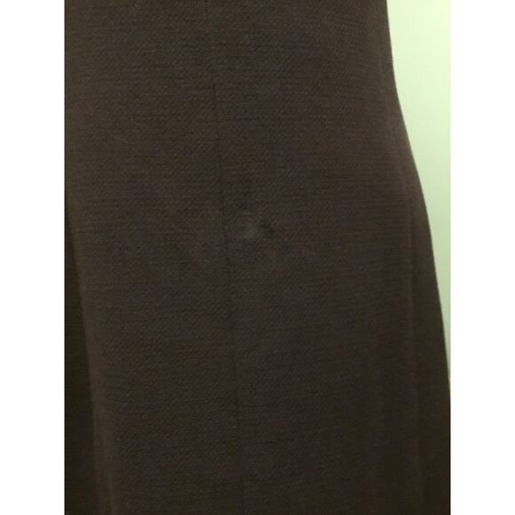 Vintage 1960s ADELE SIMPSON Brown Wool Nehru Collar Lined Fitted Coat - Picture 9 of 9